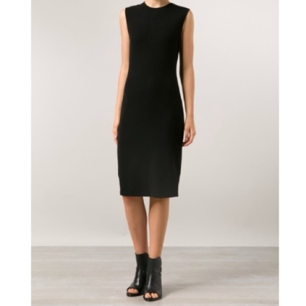 Vince Soldvince Straight Ribbed Sleeveless Midi Dress - Picture 3 of 15